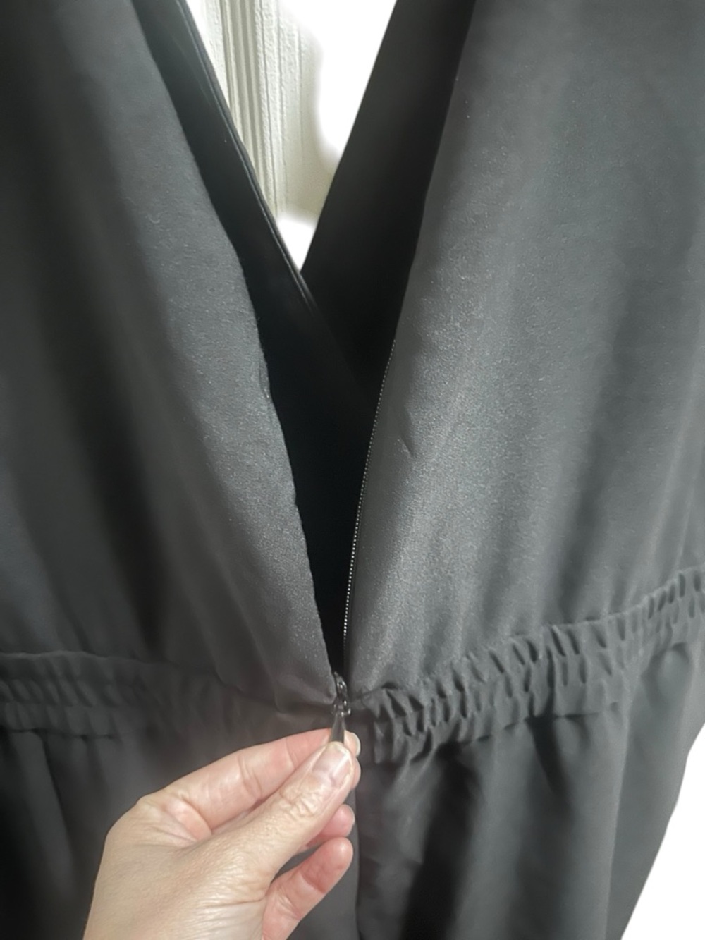 torrid Black Refined Crepe Surplice Sleevless Jumpsuit size 22 New - Picture 7 of 10